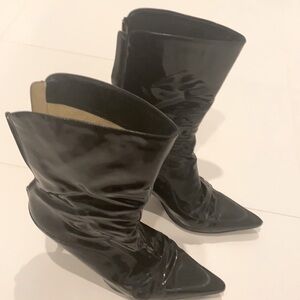 Jimmy choo patten leather boots